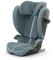 CYBEX Gold Kinder-Autositz Solution G2 Plus, Ab ca. 3 bis 12 Jahre (100 - 150 cm), Max. 50 kg, Für Autos mit und ohne ISOFIX, Stormy Blue (Blau)
