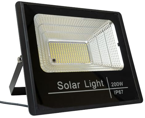 Proyector solar LED de exterior con panel solar 400 Lúmenes 200W