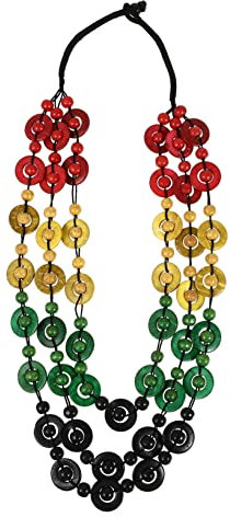 LIFKOME Boho Stil Damen Halskette Handgeknüpften Holzperlen Und Kokosnuss Retro Beach Schmuck Für Frauen Und Mädchen Mustervariante