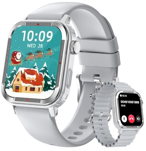 smartwatch uomo donna 1.85 HD touch screen smart watch con funzione telefono, IP68 impermeabile fitness tracker con orologio da polso SpO2, monitor del sonno, contapassi, 123 modalità sportive,