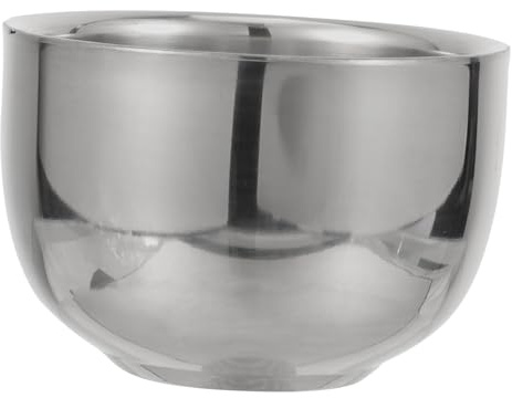 IWOWHERO Bol à Savonnette à Raser Plusieurs styles Facile Mousser en Acier Inoxydable Argenté Bol à Raser Accessoire de Barbier Plusieurs styles pour Hommes
