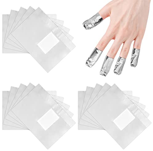 500 StüCk Nail Polish Remover Wraps Pads Neonail Acetone Remover Nagellackentferner Clips Mit Fusselfreien Wattepads Aluminiumfolie Nagellack Remover Pads Einfachen Entfernen Von Nagellack