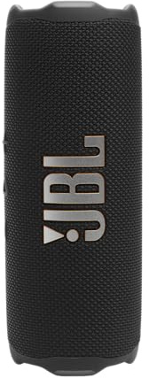 JBL Flip 7 JBLFLIP7BLK Haut-Parleur Portable/Compatible Bluetooth/IP68 étanche à la poussière et à l'eau/Compatible USB-C/App/Cordon et Mousqueton Inclus/Connexion Aura CAST Multi-Haut-Parleur/Noir