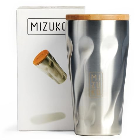 SIESTA Taza Térmica Café para llevar, termo aislante para café con pajita, taza de viaje de acero inoxidable a prueba de fugas para bebidas calientes y té (450ml) (Gris)