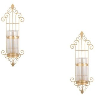 Cabilock 2 Pezzi Rose Gold Candlestick Titolare Arredamento Decorazioni Murali Portacandele Da Parete Titolari Di Candele Portacandele Da Muro Porta Tealight Da Parete D'oro Ferro Da Stiro