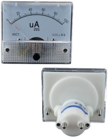 Fasizi Amperometro analogico da pannello 85C1 DC 0 - 100UA Misuratore di corrente a puntatore