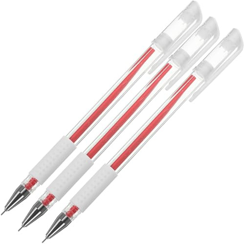 DECOMELODY 3 Stück-pack Microblading Markierungsstifte Wasserfest Feinspitz Rot Tattoo Positionierungstift für Permanenten Augenbrauen Look Piercing Tattoo Mapping