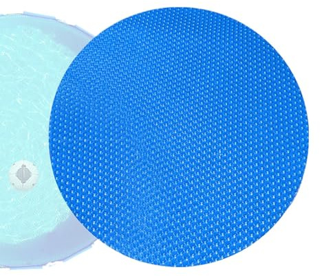 Generisch Coperta solare ritagliabile per piscina – Copertura solare rotonda da 15 piedi, copertura solare per piscina, protezione termica | copertura per piscina | cartello di supporto per nuoto