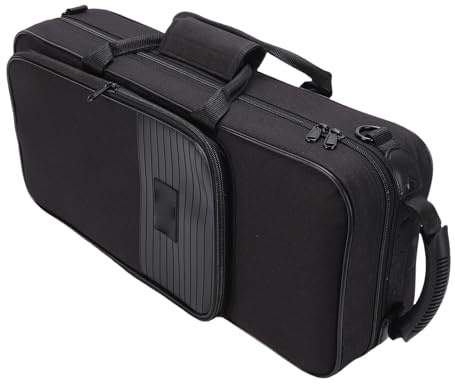 Asixxsix Étui de Transport pour Trompette, Sac de Rangement Portable avec Bandoulière Réglable pour Instrument à Vent en Laiton, Poignée Robuste, Fermetures éclair sans Rayures,