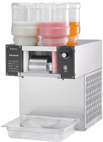 Máquina trituradora de hielo eléctrica automática, velocidad ajustable, 1200 W, equipo de helado, ideal para uso comercial