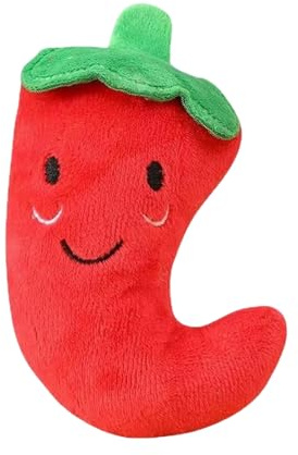 Genérico Durable Dog Toy, Chili Shape Squeaker, Interactive Chew with Engaging Texture, Puppy Plaything for Training and Exercise, Pet Toy with Bright Design, Park Beach for Walking Use