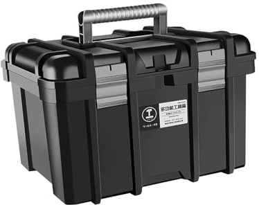 QLECXZI Portable Toolbox Case With Sturdy Handle Storing Personal Professional Drill Sets And Repair Tools Garage Hand Tools Home Drill Impact Driver Storage