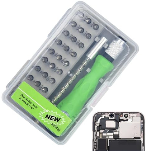 Computer Repair Toolkit, 32 in 1 Screwdriver Set, Precision Bit Driver Kit with Storage Box, Phone PC Console Repair Tool, Lightweight Portable Design, Electronics Technician Use