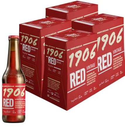 1906 - Red Vintage, Cerveza Lager Extra, 24 Botellas x 33 cl