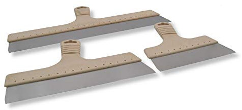 DEWEPRO® Flächenspachtel 3er Set 200x57mm, 300x57mm, 450x57mm - wasserabweisender Griff