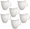 Doriantrade Kaffeebecher 6 Stück Tassen groß 400ml aus Porzellan Kaffee Becher Porzellantassen 6er Set Haushalt Gastronomie Geschirr, Tasse zum Bemalen oder Bedrucken geeignet
