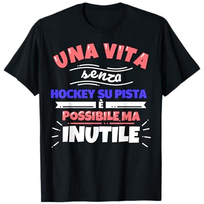 HOCKEY SU PISTA regalo divertente sport Maglietta