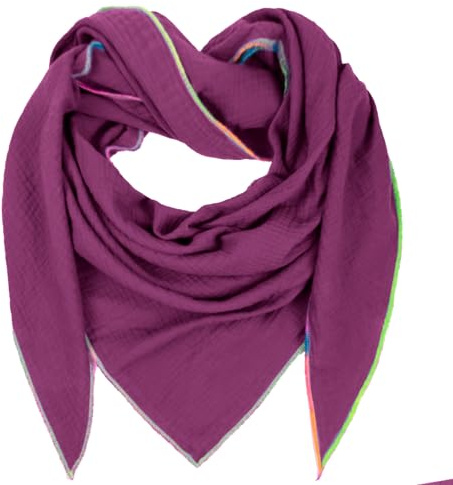 Glamexx24 Schal für Damen Herren Musselin Dreieck Winterschal Baumwollschal Halstuch mit Farbverlauf an der Naht Sehr warm und weich auf der Haut Made in Italy
