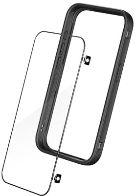 RHINOSHIELD RhinoBuff FPS Präzisions-Kit Kompatibel mit [iPhone 15 Pro]Gaming-Controller Bumper-Case mit mattem Displayschutz, Knöpfe mit patentierter Technologie für PUBG, optimale Belüftung-Schwarz