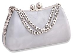 CORIOS Damen Abendtasche Marmor Clutch Bag Elegant Brauttasche Luxus Handgelenktasche Abnehmbarer Kette Handtasche Klein Tasche für Tanzparty Hochzeit Geburtstag Abendparty Silber