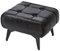 YMYNY Fußhocker, Ottomane Hocker aus Eisen, Moderne Gepolsterte Sofa Sitz Fußstütze Hocker, Square Tech Fabric Hocker, Pouf Couch Hocker für Wohnzimmer Schlafzimmer 40×30×26CM Schwarz HBD037B