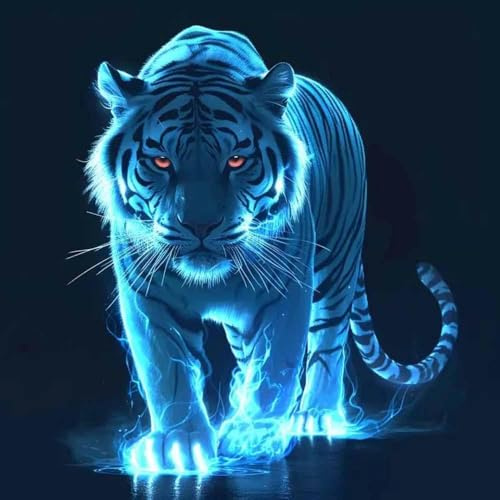 5D tiger diamantmålning, lysande tiger diamantmålning set för, gör-det-själv diamantmålning, djur, vuxna nybörjare diamantmålning, gör-det-själv diamantmålning, gör-det-själv diamantmålning, ädelsten
