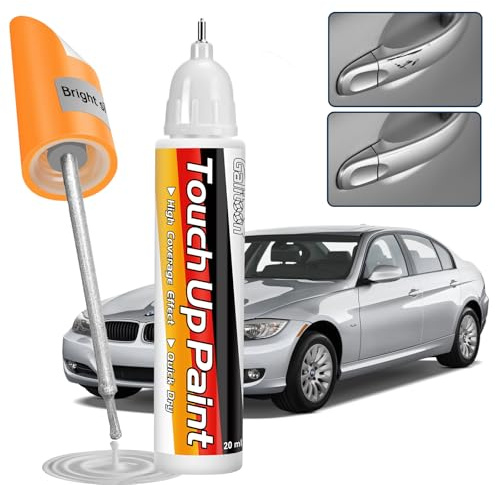 Galitoon Rimuovi graffi auto, penna ritocco carrozzeria, Ritocco vernice Due in uno, Soluzione veloce e facile per riparare piccoli graffi automobilistici vernice per carrozzeria (1, Argento)
