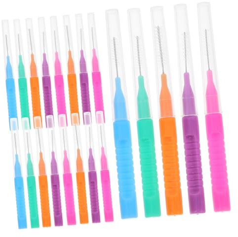 LIFKOME Cepillos Interdentales I Forma 50 Piezas Multicolor Cepillo Limpiador para Aparatos Ortodónticos Higiene Bucal Viaje Salud Oral