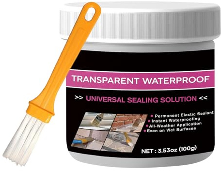 Agente Impermeable Invisible - Sellador Transparente 100g | Adhesivo Para Reparación De Grietas - Para Ducha Inodoro Techo Cocina Exterior Pared Azulejo Lavabo Ventana Sótano