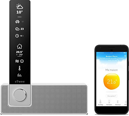 Sowee KITSTAELEC02A Smart Station für elektrische Heizungen mit Amazon Alexa Thermostat angeschlossen, grau