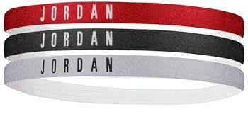 Nike Jordan 3PK Fascia per capelli da donna Gym Red/Black/Wolf Grey One Size