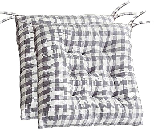 QIAOH Sitzkissen Stuhl 2pack, Sitzauflage Auflage Polster Stuhlkissen Sitzpolster Mit Bändern, Für Indoor Zuhause Stuhl Outdoor Balkon Garten