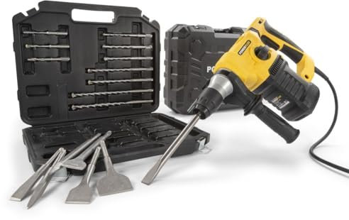 Powerplus POWX1199 - Martello perforatore, 1500 W + 17 acc