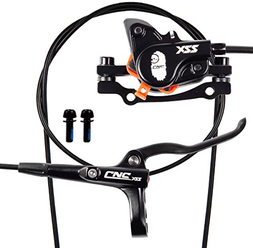 CNC MTB Hydraulic Disc Brake Set，Mountain Bike Hydraulic Disc Brakes Right Front 800mm Left Rear 1450mm Hydraulic Brake，Black