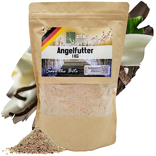 Zite Fishing Grundfutter Angelfutter Karpfen-Angeln - Starke Lockwirkung auf Friedfische - 1kg Hochwertiges Groundbait Karpfenfutter Wiederverschließbar Karpfen Köder- Ideal für Brassen, Rotaugen etc.