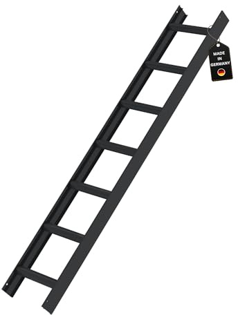 PROREGAL Dachleiter | Anthrazitgrau | 7 Sprossen | Leiter, Teleskopleiter, Trittleiter, Bockleiter, Sprossen-Doppelleiter