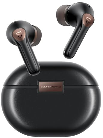 SoundPEATS Air4 Pro Écouteurs sans Fil AptX Lossless, Bluetooth 5.3, Adaptive Hybrid Active Noise Canceling, Écouteurs Intra-Auriculaires avec 6 micros Aptx Voice, 26 Heures, Connexion Multipoint