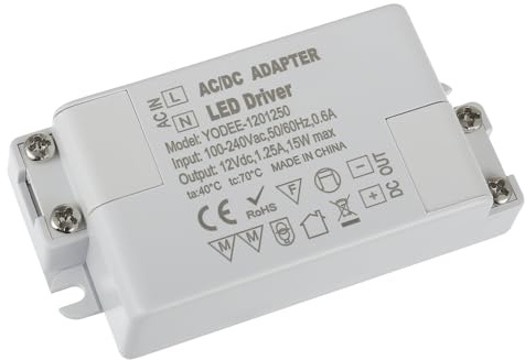 EPLZON Alimentatore LED 12V 15W - Driver a Tensione Costante Commutabile per Apparecchi di Illuminazione, Strisce, Lampadine e Campanello