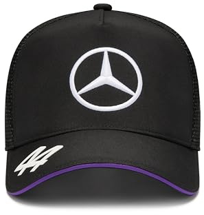 Mercedes AMG Petronas F1 2024 Lewis Hamilton Cappello da Camionista - Nero - Taglia Unica
