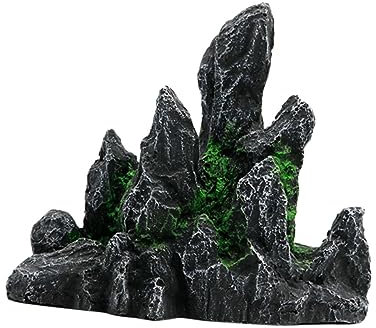 Ipetboom Dekorationen Für Aquarien Aquarium Mountain View Ornament botanisches Dekor Unterwasser Dekoration Resin Dekoration Künstliche Aquariendekorationen Aquarienberg groß Steingarten