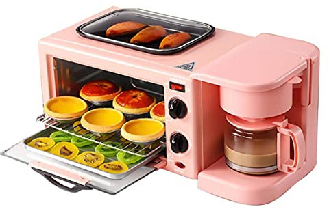 Toastie Machine Tostadora Horno Mini Horno 9L, Hogar Multifuncional Tres En Uno Máquina De Desayuno Horno Eléctrico Café Tortilla Máquina De Pan Tostada Freidora De Aire
