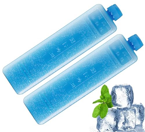 Ice Blocks for Cooler - Reusable Freezer Ice Packs | Long-Lasting Cold Block, Portable Ice Pack, Keep Food Fresh and Cold in Lunch Boxes