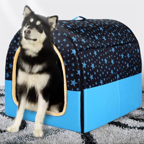 Extra große Hundehütte, Größe XL, XXL, warm, Jumbo-Angstlinderung, beruhigend, Iglu, für drinnen und draußen, waschbar (XXL 92 x 68 x 72 cm E) > XXL-Hundehütte für extra große Hunde, warm, beruhigend