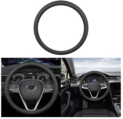 Adunsiaoto Atmungsaktive Lenkradabdeckung, Auto Lenkradschoner Lenkrad Abdeckung Heavy Duty Anti Rutsch, Mikrofaser Leder Lenkradabdeckung Schweißabsorbierende Atmungsaktive Auto Lenkradhüllen