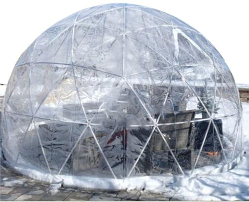 PLABNK 3,6 M - Dôme De Tente À Bulles Dôme De Jardin, Hauteur : 2,2 M, Étanche + Résistance À La Neige, Résistance Aux Vents De Niveau 8-10, avec Fermeture Éclair/fenêtre, pour Patio,3.6M