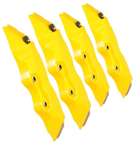 HEALEEP 2 Sets Brake Caliper Cover Kit Style Yellow Front and Rear Caliper Wraps for Car Protection
