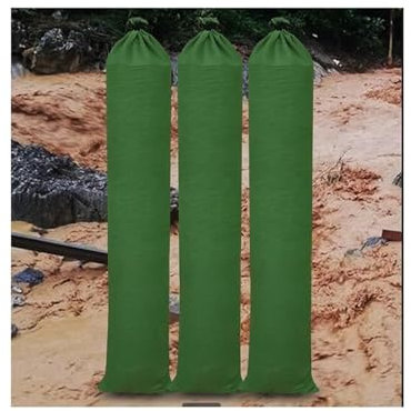 Hochwassersäcke, 4er-Pack Lange Canvas-Sandsäcke, Zum Hochwasserschutz, Strapazierfähige Sandsäcke, Wiederverwendbare Wasserbarriere Für Türfenster-Hochwasserschutz, Garagenschutz(23X100cm)