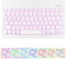 Dhqkqg 10'' Ultra-Slim Bluetooth Keyboard, Bluetooth Keyboard 7 Colours Backlight, Rechargeable Wireless Keyboards Compatible with i-Pad, Tablet & More iOS, Android, Windows Devices