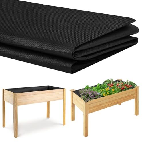OFFCUP Forro de Tela para Maceteros Grandes, 1,6 x 2,9 m No Tejido Forro para Maceteros de Exterior, Estera Protectora para Huertos, Bolsas de Cultivo de Plantas