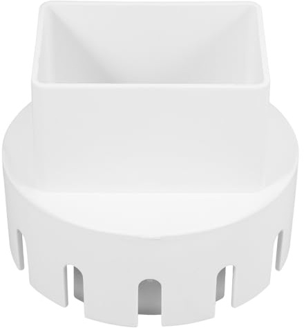Alipis Raccord de Tuyau de Pluie en Plastique Blanc 2X3 Pouces Adaptateur pour Descente Pluviale Connecteur de Gouttière Polyvalent pour Évacuation Eau de Pluie et Récupération Eau